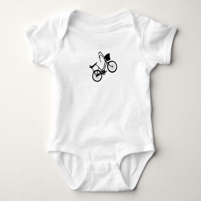 Body Para Bebé Rueda de los 80 (negro) (Anverso)