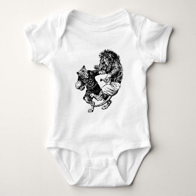 Body Para Bebé rugby divertido vintage (Anverso)