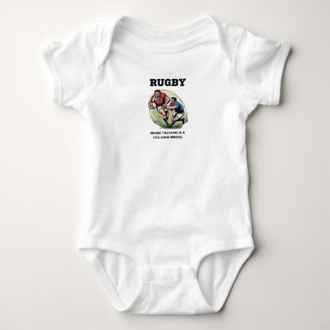 Body Para Bebé Rugby Donde Abordar Es Un Enorme Error (Anverso)