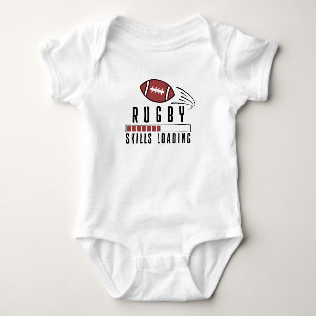 Body Para Bebé Rugby Infantil Habilidades de Rugby Cargando Rugby (Anverso)