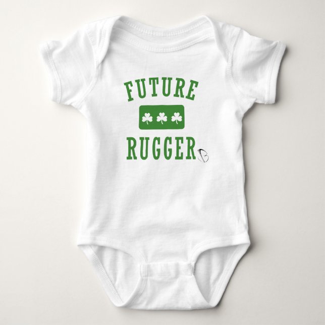Body Para Bebé Rugger futuro - irlandés (jbRUGBY) (Anverso)