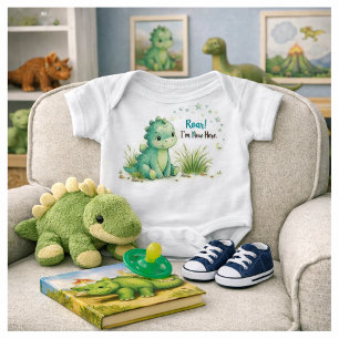 Body Para Bebé Rugido de Dinosaurio Stegosaurus Bebé Niño Adorabl