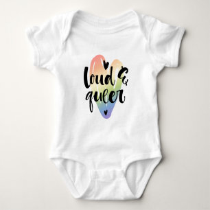 Body Para Bebé Ruidoso y queer  Corazón acuarela