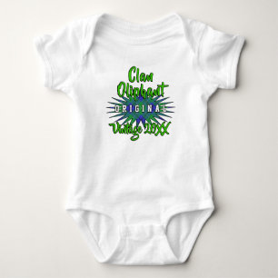 Body Para Bebé Ruptura de Tartán de Clan Oliphant Vintage Año de 