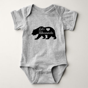 Body Para Bebé Rústico déjenos silueta del oso negro de