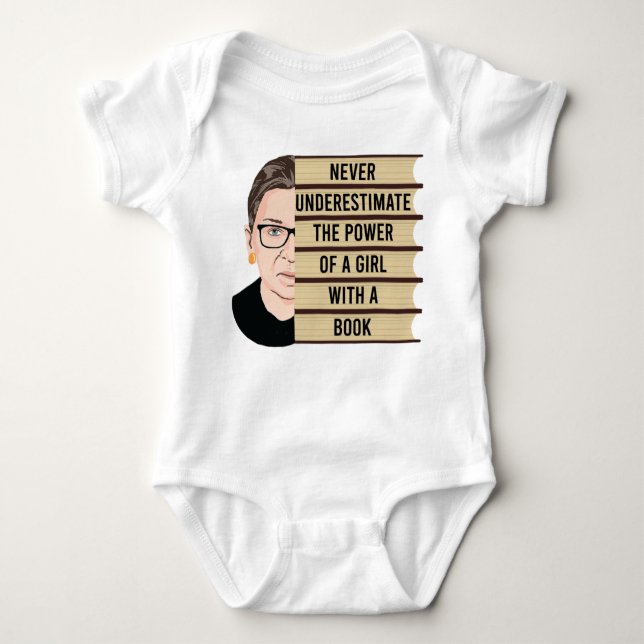 Body Para Bebé Ruth Bader Ginsburg, célebre RBG, RBG, discrepo (Anverso)