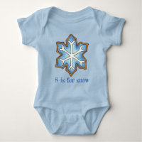 S es para la galleta de copo de copo de nieve azul