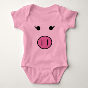 Body Para Bebé Sadie el ~ rosado Kawaii femenino lindo del cerdo
