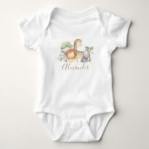 Body Para Bebé Safari Animals wild one 