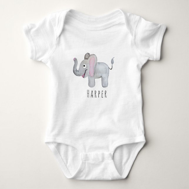 Body Para Bebé Safari unisex con nombre (Anverso)