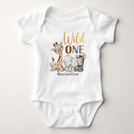 Body Para Bebé Safari Wild One First Birthday Baby Bodysuit