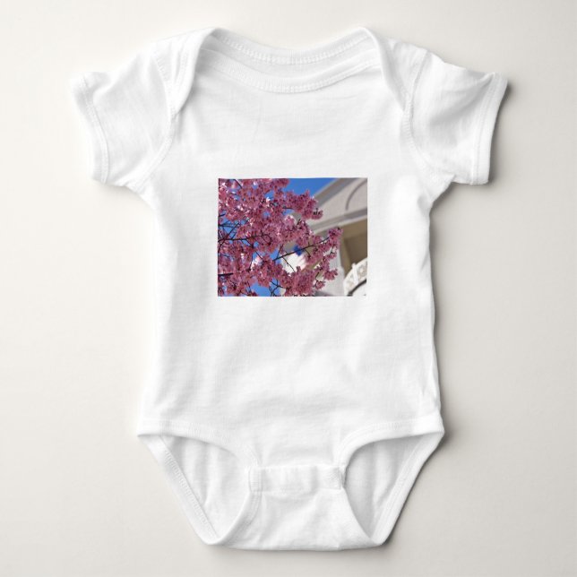 Body Para Bebé Sakura Cherry florece Americana (Anverso)