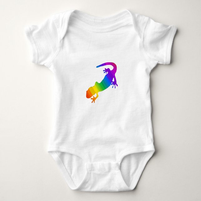 Body Para Bebé Salamandra rayada de arcoiris (Anverso)