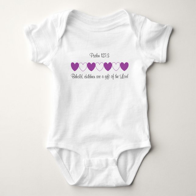 Body Para Bebé Salmo 127:3 Creeper Infantil (Anverso)