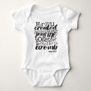 Body Para Bebé Salmo 139:13 Para que crearas mi ser más íntimo