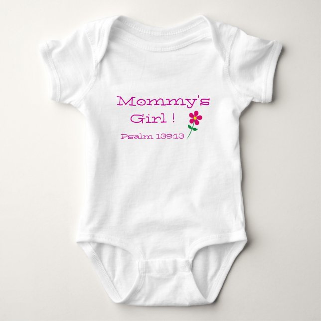 Body Para Bebé Salmo de Chica de mamá 139:19 Colección Bebé Bodys (Anverso)