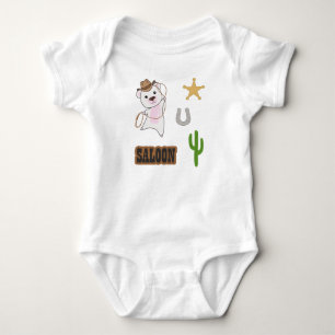 Body Para Bebé Salón del Oso Polar Vaquero Pegatina Western