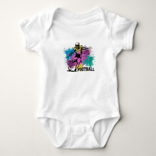 Body Para Bebé Salpicaduras de color grunge de fútbol americano