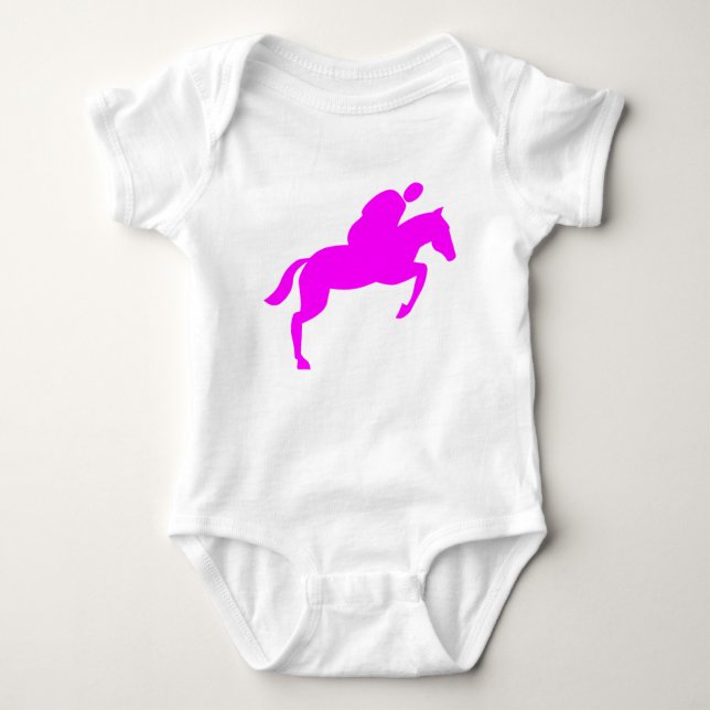 Body Para Bebé Salto de caballo - Magenta (Anverso)