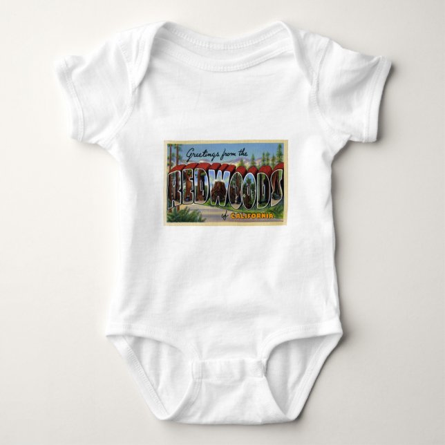 Body Para Bebé Saludos de las secoyas de California (Anverso)