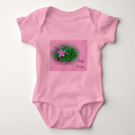 Body Para Bebé Saludos de Pascua Deptford Pink Wildflower