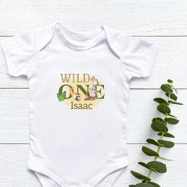 Body Para Bebé Salvaje Personalizado Un Primer Cumpleaños