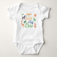 Salvaje Un Aniversario Animal Safari Personalizado