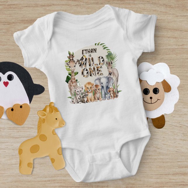 Body Para Bebé Salvaje un Safari tema primer cumpleaños personali (Subido por el creador)