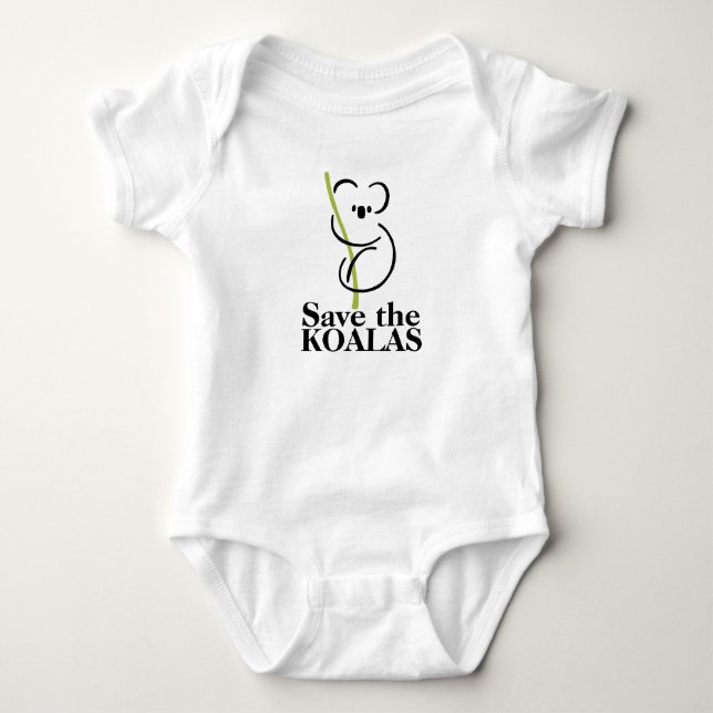 Body Para Bebé Salven el Bebé de Koalas (Anverso)