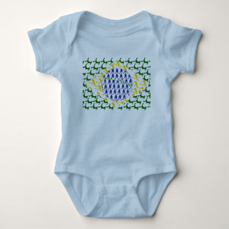 Body Para Bebé Samba del estilo del Brasil de la bandera del