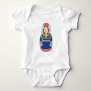 Body Para Bebé Sami (pelo castaño) Matryoshka Baby Bodysuit