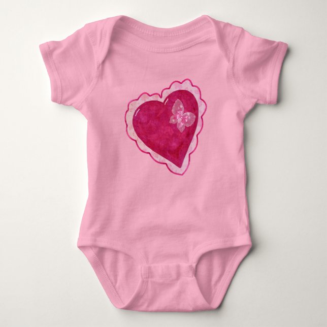 Body Para Bebé San Valentín florece un medio mixto adorable (Anverso)