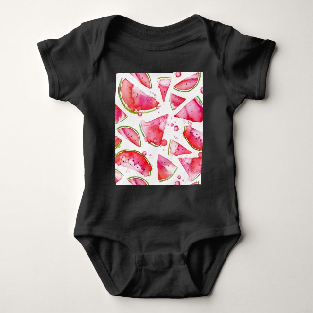 Body Para Bebé sandía acuática 1 (Anverso)