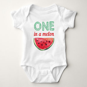 Body Para Bebé Sandía Uno en Melón Niño Niña Verano Bebé