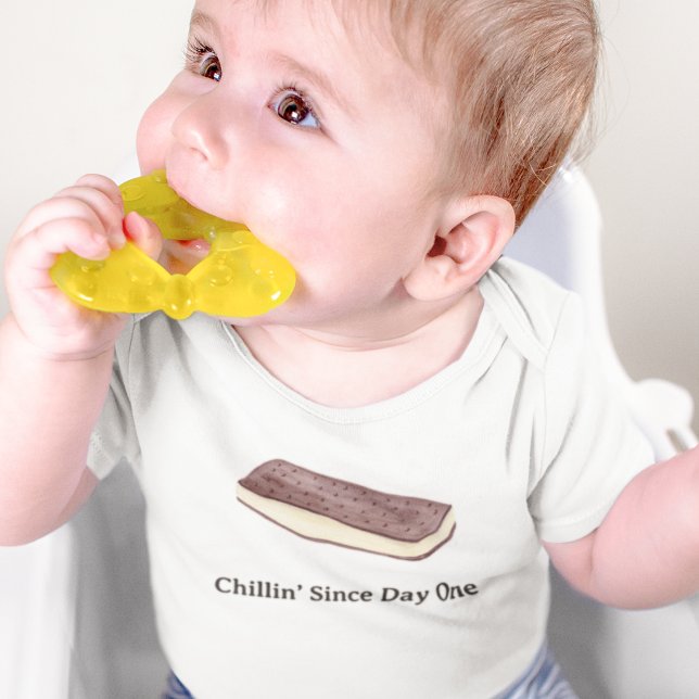 Body Para Bebé Sandwich de helado chileno desde el primer día (Subido por el creador)