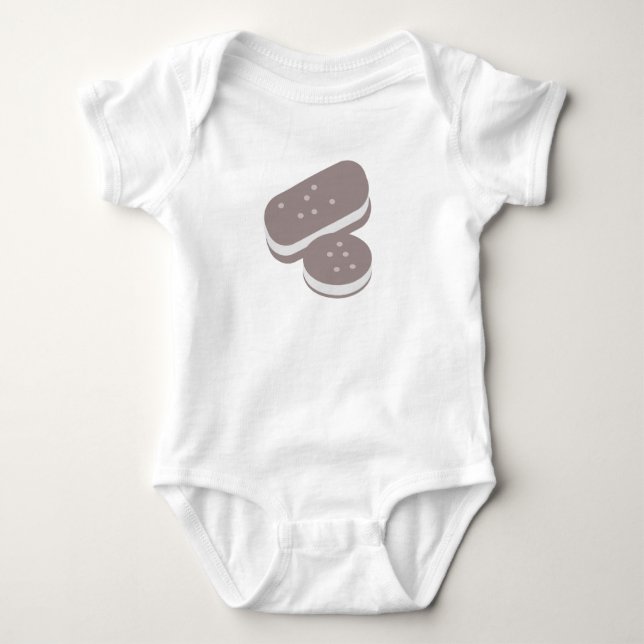 Body Para Bebé Sándwich de helado Foodie Baby Bodysuit hambrienta (Anverso)
