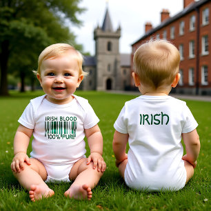 Body Para Bebé Sangre irlandesa 💚, texto personalizado en la esp
