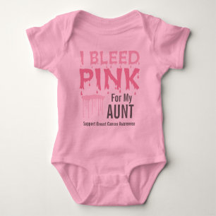 Body Para Bebé Sangro el rosa para mi conciencia del cáncer de la