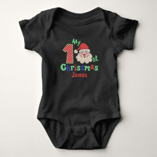 Body Para Bebé Santa Baby Primera Navidad Personalizada