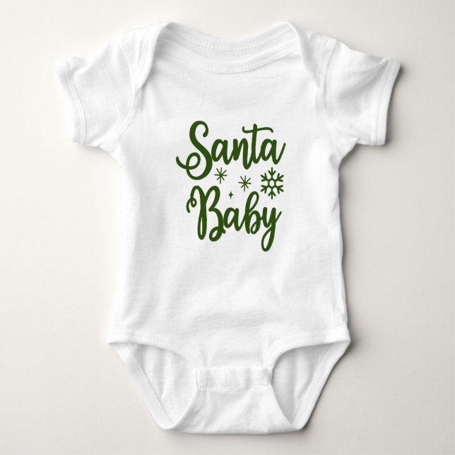 Body Para Bebé Santa Bebé - Navidad (Anverso)