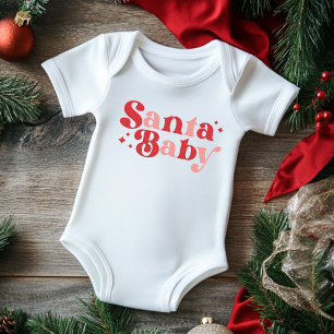 Body Para Bebé Santa Bebé Navidad Tipografía Moderna y Adorable E