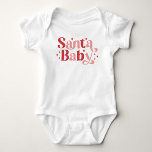 Body Para Bebé Santa Bebé - Navidades retro Tipografía