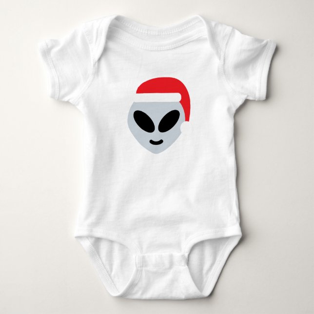 Body Para Bebé santa claus alien emoji (Anverso)