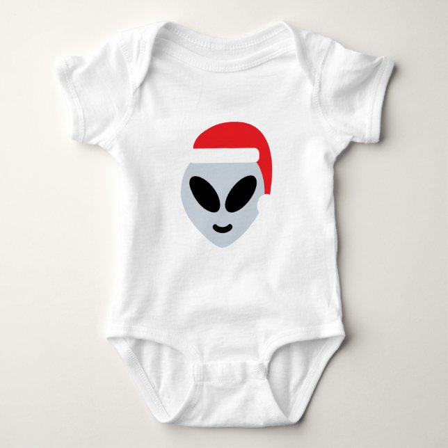 Body Para Bebé santa claus alien emoji (Anverso)