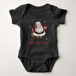 Body Para Bebé Santa Claus Black Baby Bodysuit