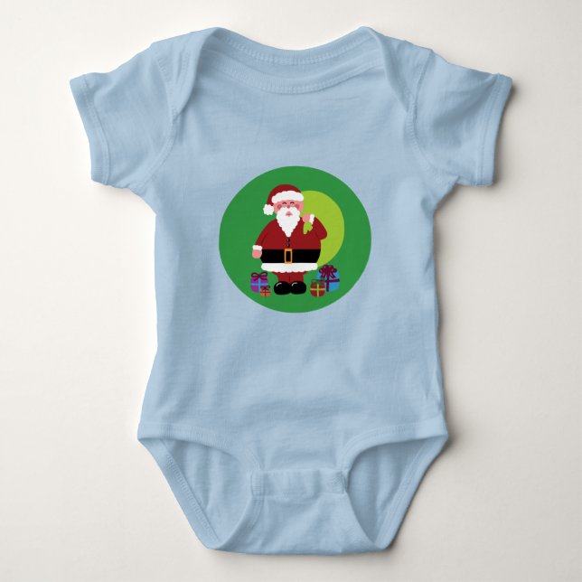 Body Para Bebé Santa Claus con camiseta de bebé (Anverso)