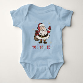 Body Para Bebé Santa Claus Light Blue Baby Bodysuit
