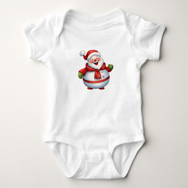 Body Para Bebé Santa Claus Snowman (Anverso)
