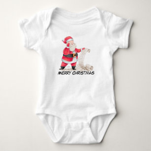 Body Para Bebé Santa Claus y la lista de Niza