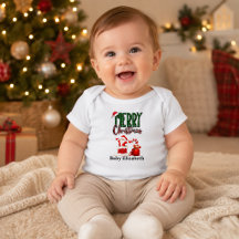 Santa de Navidad Feliz para Bebé Personalizado